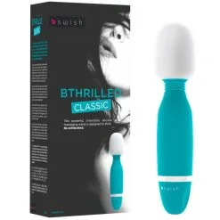 B Swish Bthrilled Classic Wand Vibrator -Par Sexleketøy butikk 16594 b swish bthrilled classic wand vibrator turquoise q100 03 1