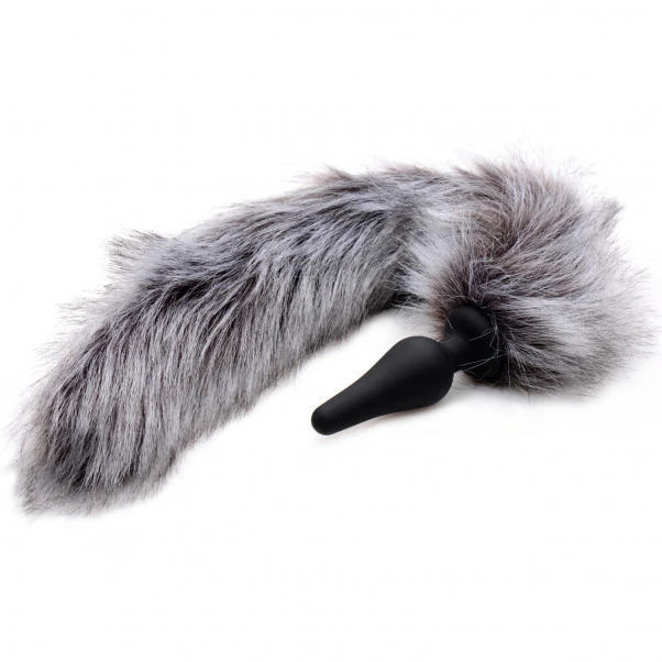 Tailz Grey Wolf Tail Analplugg Og Ører 2 Tailz Grey Wolf Tail Analplugg Og Ører - Bilde 2