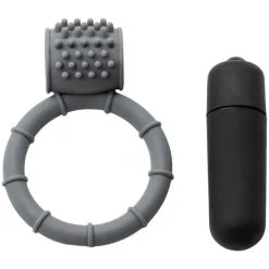 Baseks Silikone Penisring Med Vibrator -Par Sexleketøy butikk 21253 passkey baseks silicone vibration cock ring q100 01