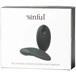 Sinful Oppladbar Fjernstyrt Trusevibrator -Par Sexleketøy butikk 21289 sinful rechargeable remote control knicker vibrator 012