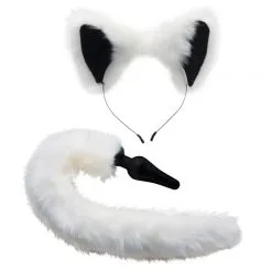 Tailz White Fox Tail Anaplugg Og Ører