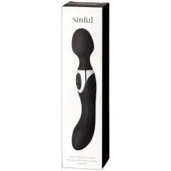 Sinful Curvy Double Pleasure Oppladbar Magic Wand Vibrator 15 Sinful Curvy Double Pleasure Oppladbar Magic Wand Vibrator -Par Sexleketøy butikk 22909 sinful curvy double pleasure opladelig magic wand vibrator 10 package q100