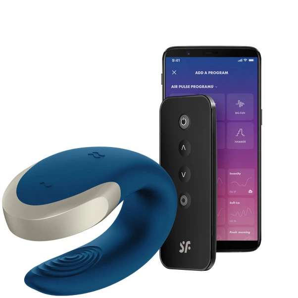 Satisfyer Double Love Fjernstyrt Parvibrator 2 Satisfyer Double Love Fjernstyrt Parvibrator - Bilde 2