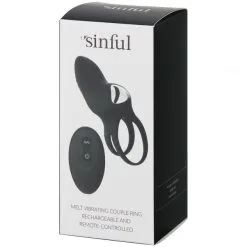 Sinful Melt Vibrerende Fjernstyrt Penisring -Par Sexleketøy butikk 23452 sinful melt vibrerende par penisring opladelig og fjernbetjent 90 pack q100