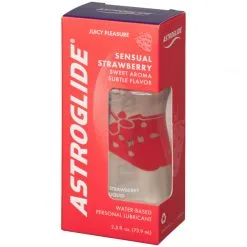 Astroglide Vannbasert Glidemiddel Med Jordbærsmak 74 Ml -Par Sexleketøy butikk 25977 astroglide water based strawberry flavoured lubricant 74 ml 90 pack q100