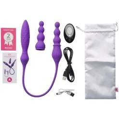 Adrien Lastic 2 2X Fjernstyrt Dobbelvibrator 10 Adrien Lastic 2 2X Fjernstyrt Dobbelvibrator -Par Sexleketøy butikk 26336 adrien lastic 2x remote controlled double vibrator 80 boxcontents q100