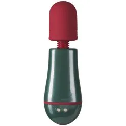 Baseks Oppladbar Grønn Mini Massasjestav -Par Sexleketøy butikk 26718 baseks rechargeable mini magic wand green 03 product q100
