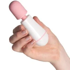 Baseks Oppladbar Rosa Mini Massasjestav -Par Sexleketøy butikk 26719 baseks rechargeable mini magic wand pink 50 hand q100