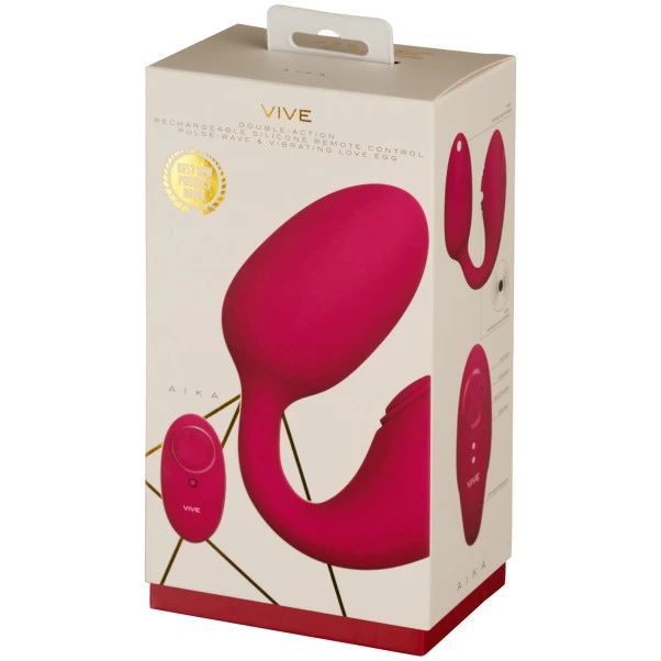 Vive Aika Remote-controlled Double-action Pulse-Wave & Vibrating Love Egg 7 Vive Aika Remote-controlled Double-action Pulse-Wave & Vibrating Love Egg - Bilde 7