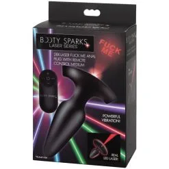 Booty Sparks Laser Series Fuck Me Medium Fjernkontrollert Analplugg -Par Sexleketøy butikk 27123 booty sparks medium fuck me remote controlled butt plug 90 pack q100