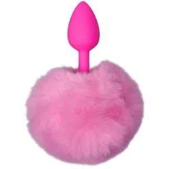 Baseks Pink Furry Bunny Tail Analplugg