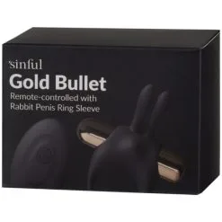 Sinful Gold Power Fjernstyrt Bullet Med Rabbit Penisring Sleeve 13 Sinful Gold Power Fjernstyrt Bullet Med Rabbit Penisring Sleeve -Par Sexleketøy butikk 28083 sinful gold power remote controlled bullet with rabbit penis ring sleeve 90 pack q100